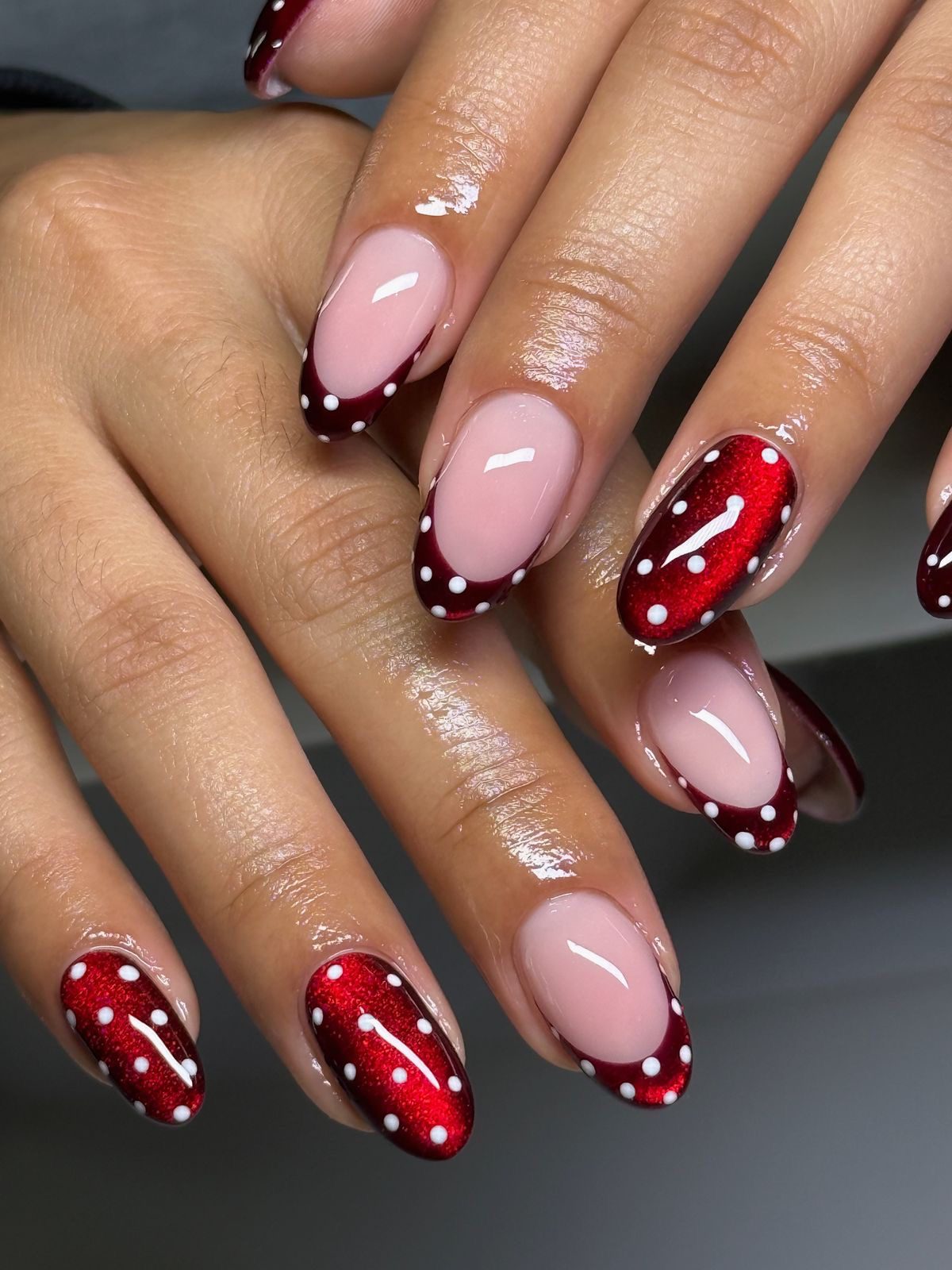 polka dot nails33 Polka Dot Nail Ideas