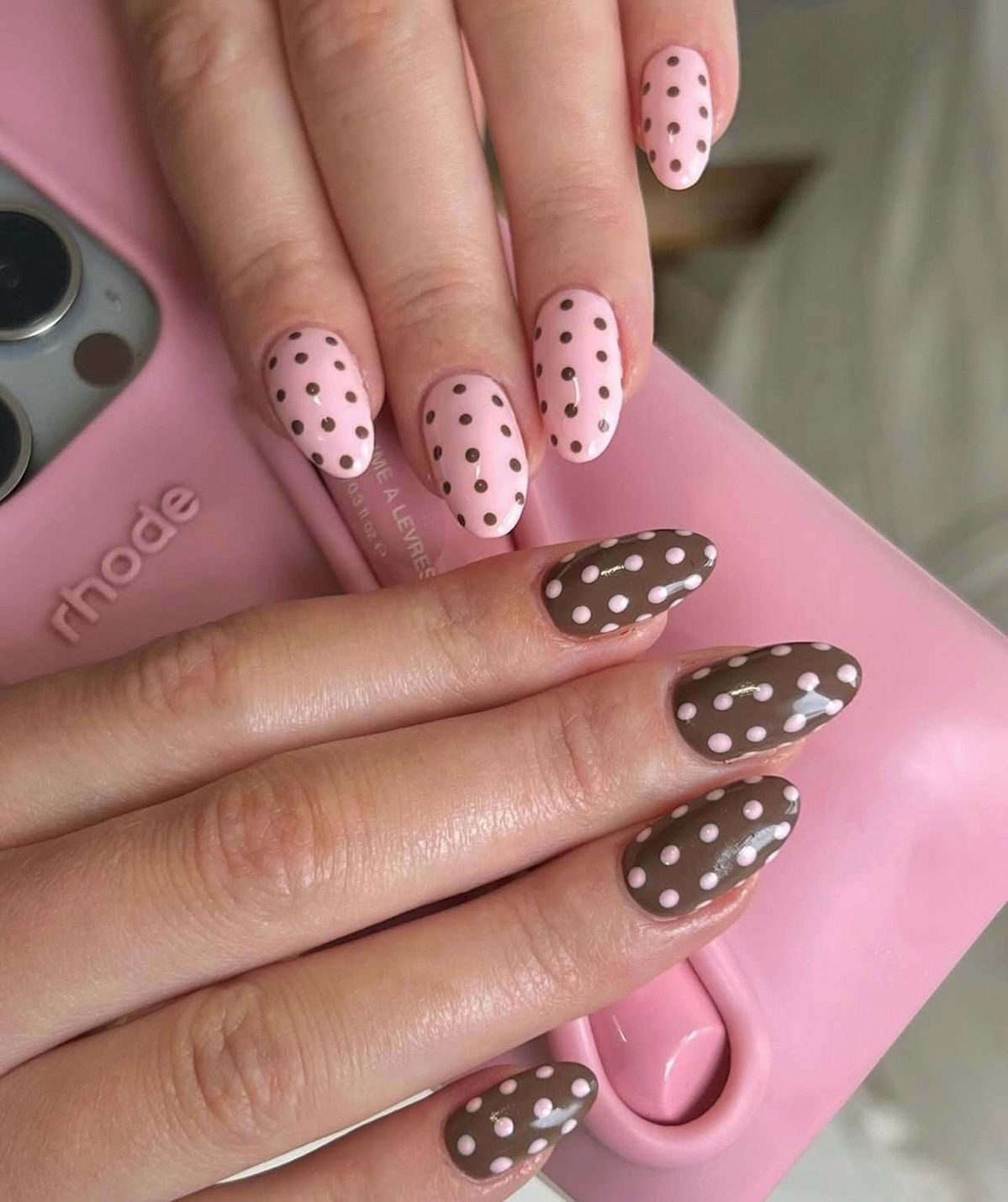 polka dot nails38 Polka Dot Nail Ideas