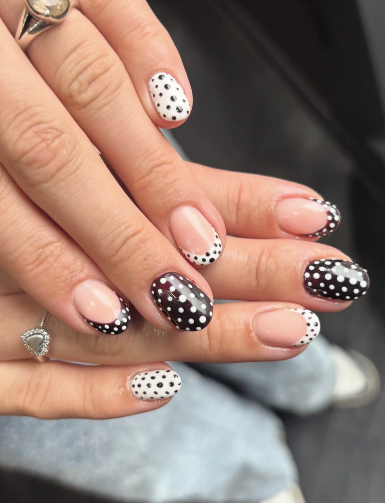 polka dot nails49 Polka Dot Nail Ideas