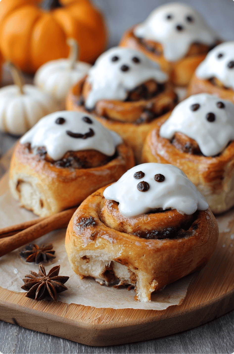 Ghost Cinnamon Rolls 5 Ghost Cinnamon Rolls spooky centerpiece ideas2 Ghost Cinnamon Rolls