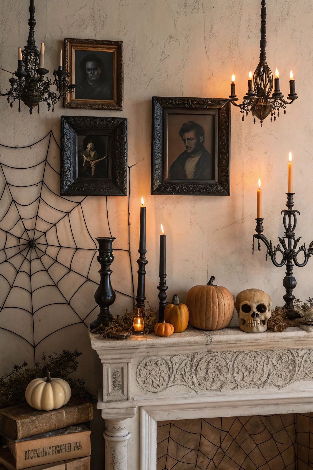 spooky mantel15 Spooky Mantel Decor Ideas