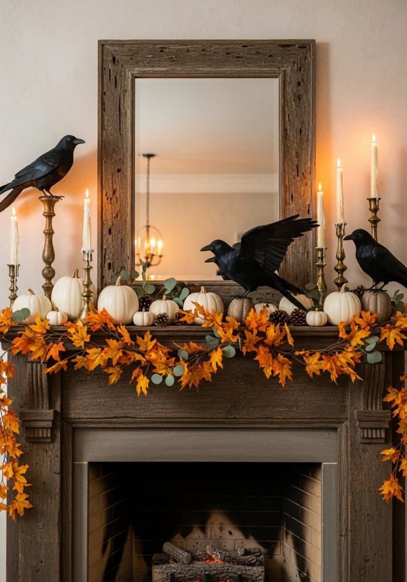spooky mantel16 Spooky Mantel Decor Ideas