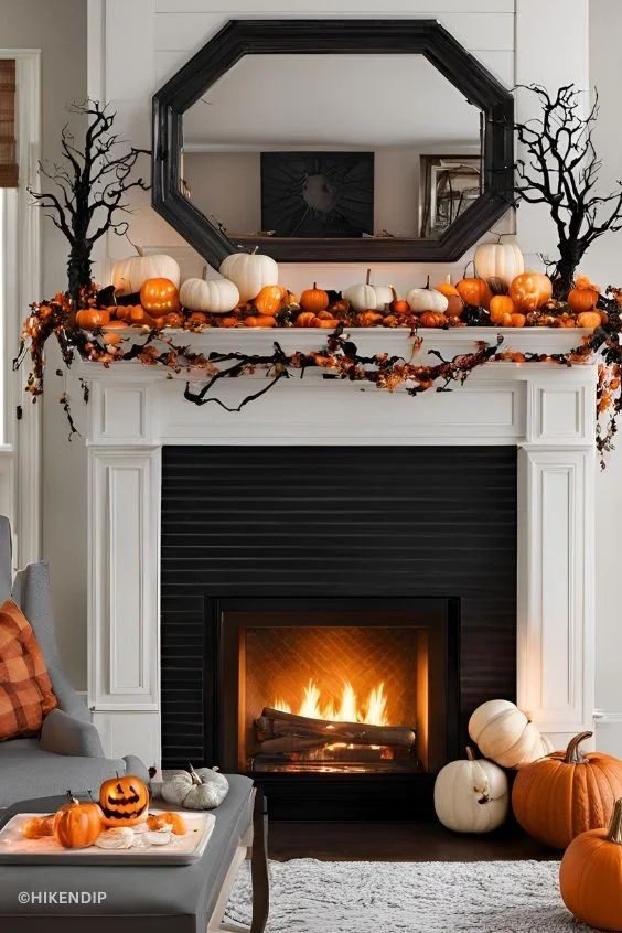 spooky mantel17 Spooky Mantel Decor Ideas