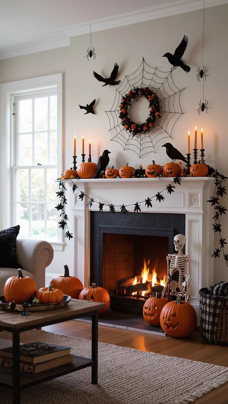 spooky mantel19 Spooky Mantel Decor Ideas