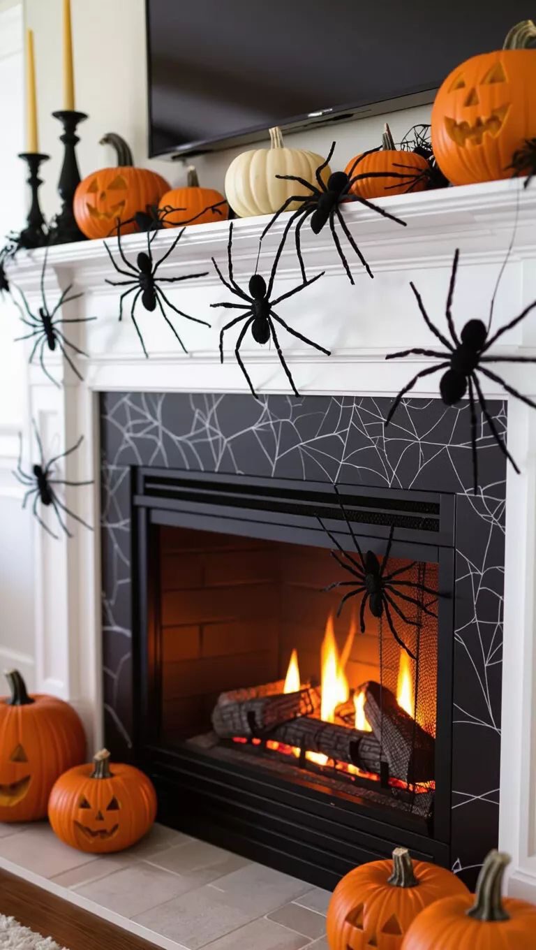 spooky mantel20 Spooky Mantel Decor Ideas