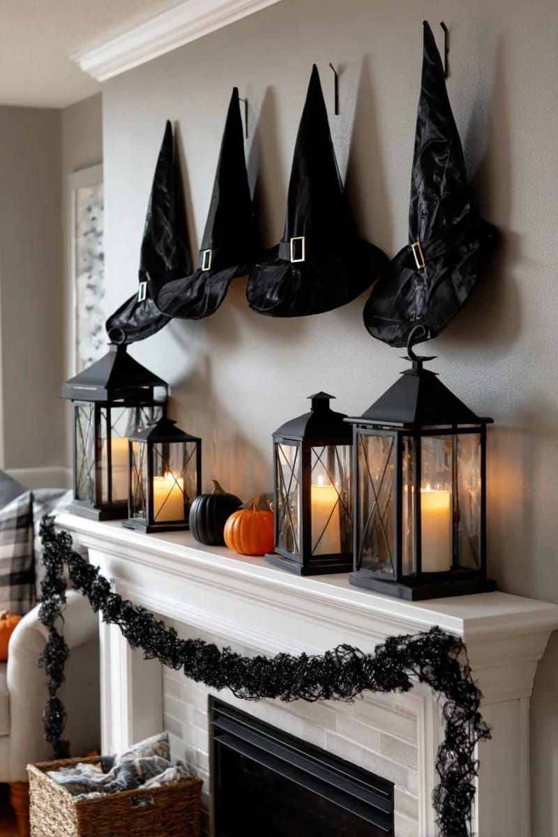 spooky mantel24 Spooky Mantel Decor Ideas