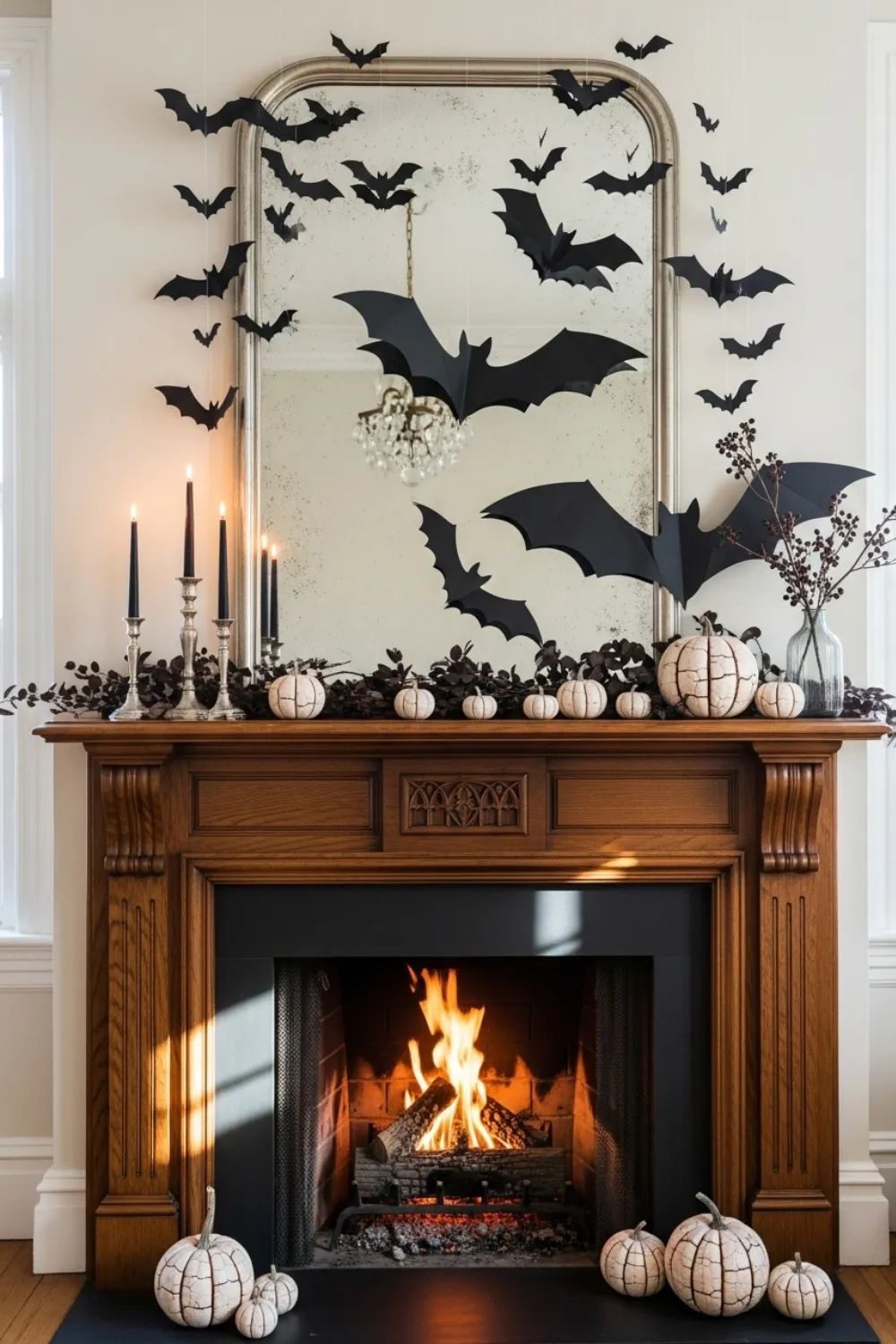 spooky mantel25 Spooky Mantel Decor Ideas