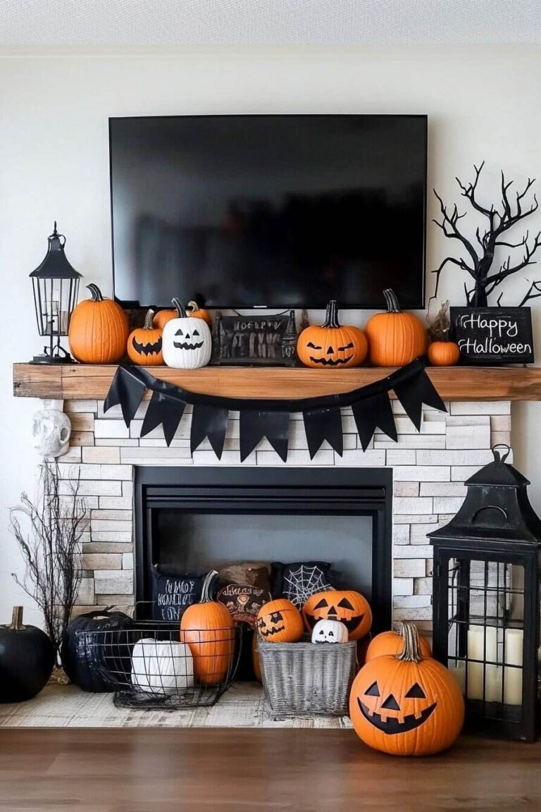 spooky mantel27 Spooky Mantel Decor Ideas