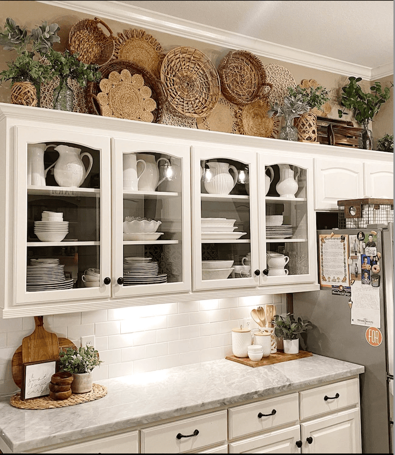Above Kitchen Cabinet Decor Ideas14 Kitchen Cabinet Decor Ideas
