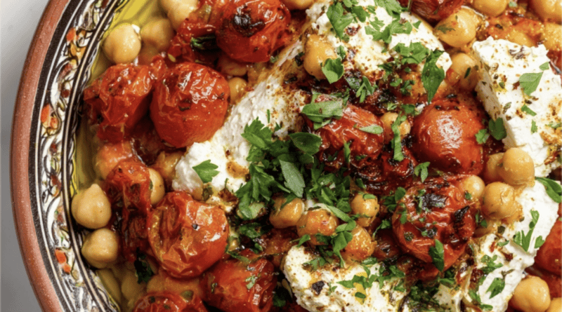 Baked Chickpeas with Roasted Tomatoes and Feta2