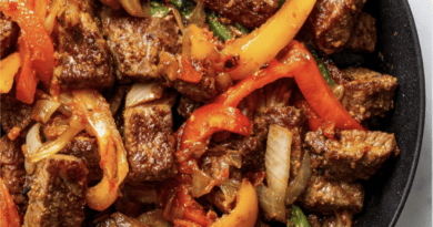 Braised Seitan and Pepper Skillet