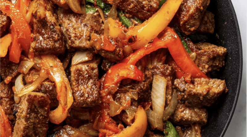 Braised Seitan and Pepper Skillet