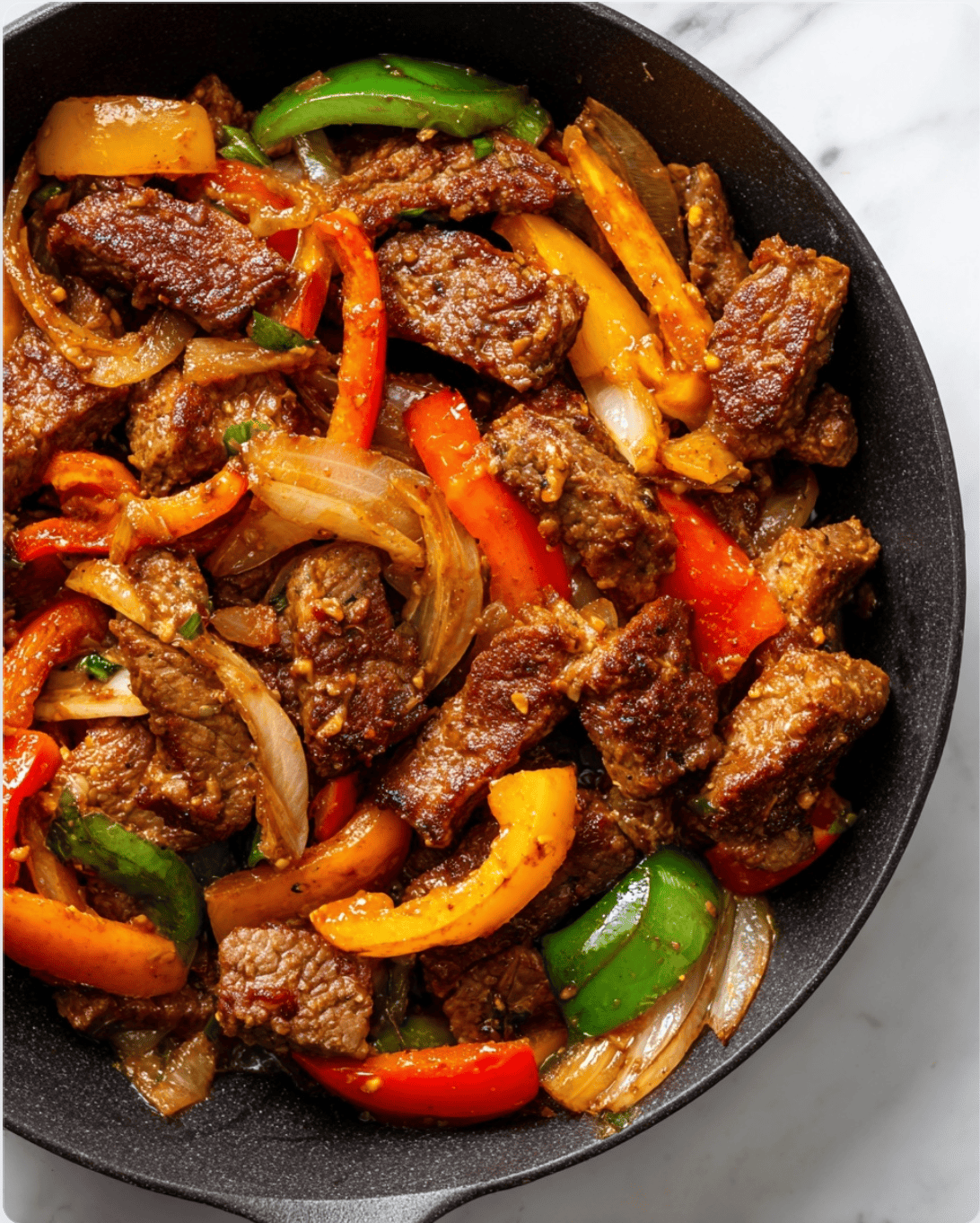 Braised Seitan and Pepper Skillet3 Braised Seitan and Pepper Skillet