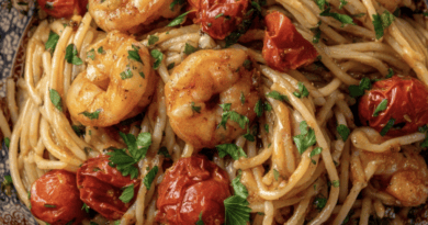 Chilli Garlic Shrimp Spaghetti