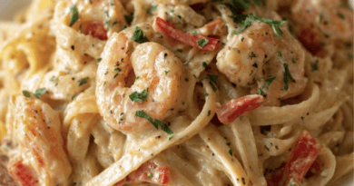 Creamy Cajun Shrimp Fettuccine