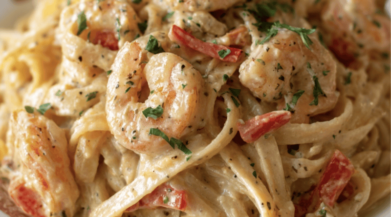 Creamy Cajun Shrimp Fettuccine