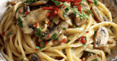 Creamy Garlic Mushroom Pasta