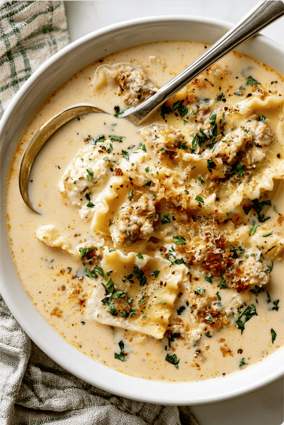 Creamy White Lasagna Soup 5 Creamy White Lasagna Soup Creamy White Lasagna Soup2 Creamy White Lasagna Soup