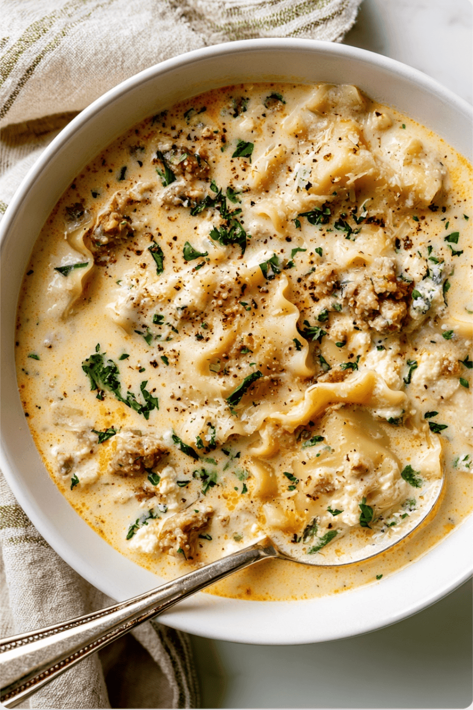 Creamy White Lasagna Soup 6 Creamy White Lasagna Soup Creamy White Lasagna Soup3 Creamy White Lasagna Soup