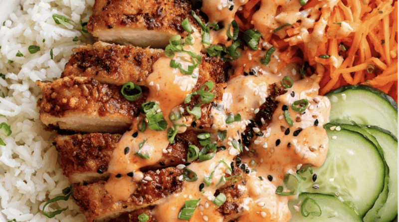 Crispy Bang Bang Chicken Bowls