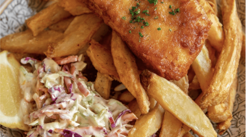 Crispy Battered Tofu Fish and Chips