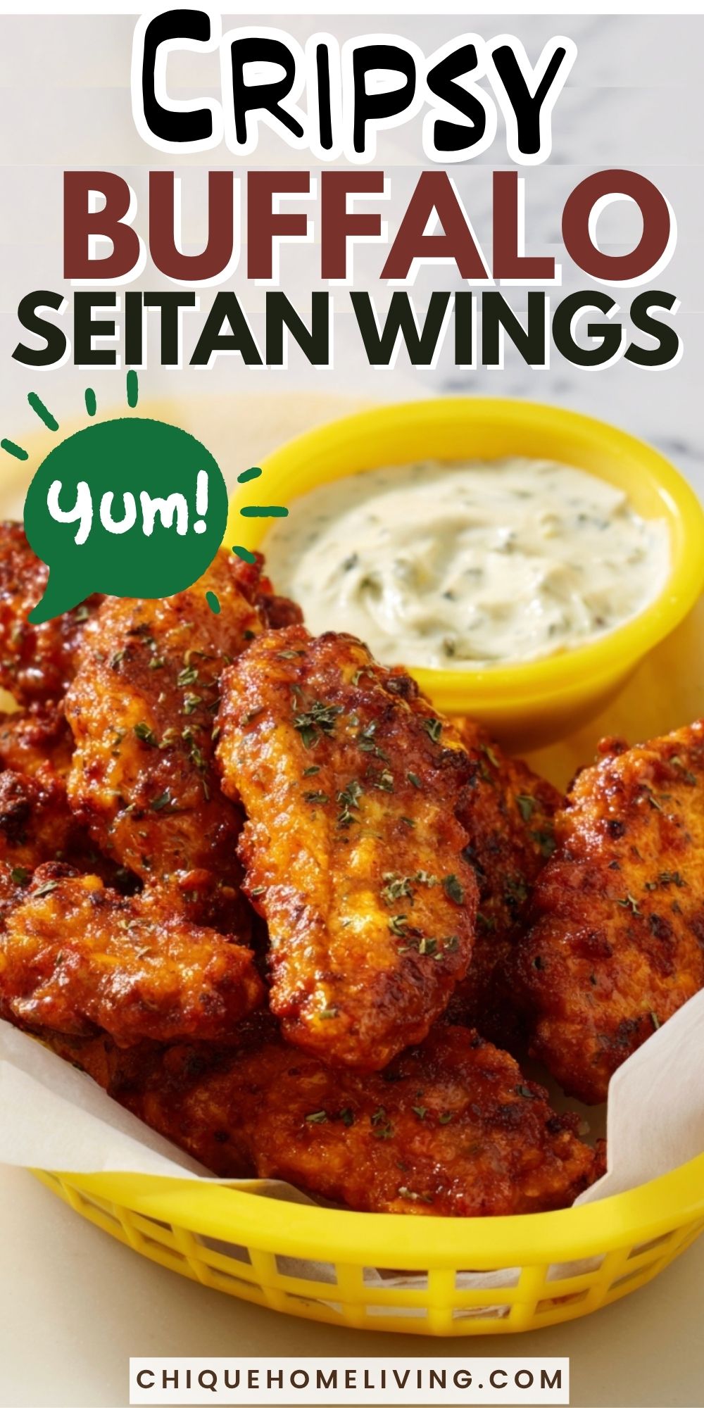 Crispy Buffalo Seitan Wings1 Crispy Buffalo Seitan Wings