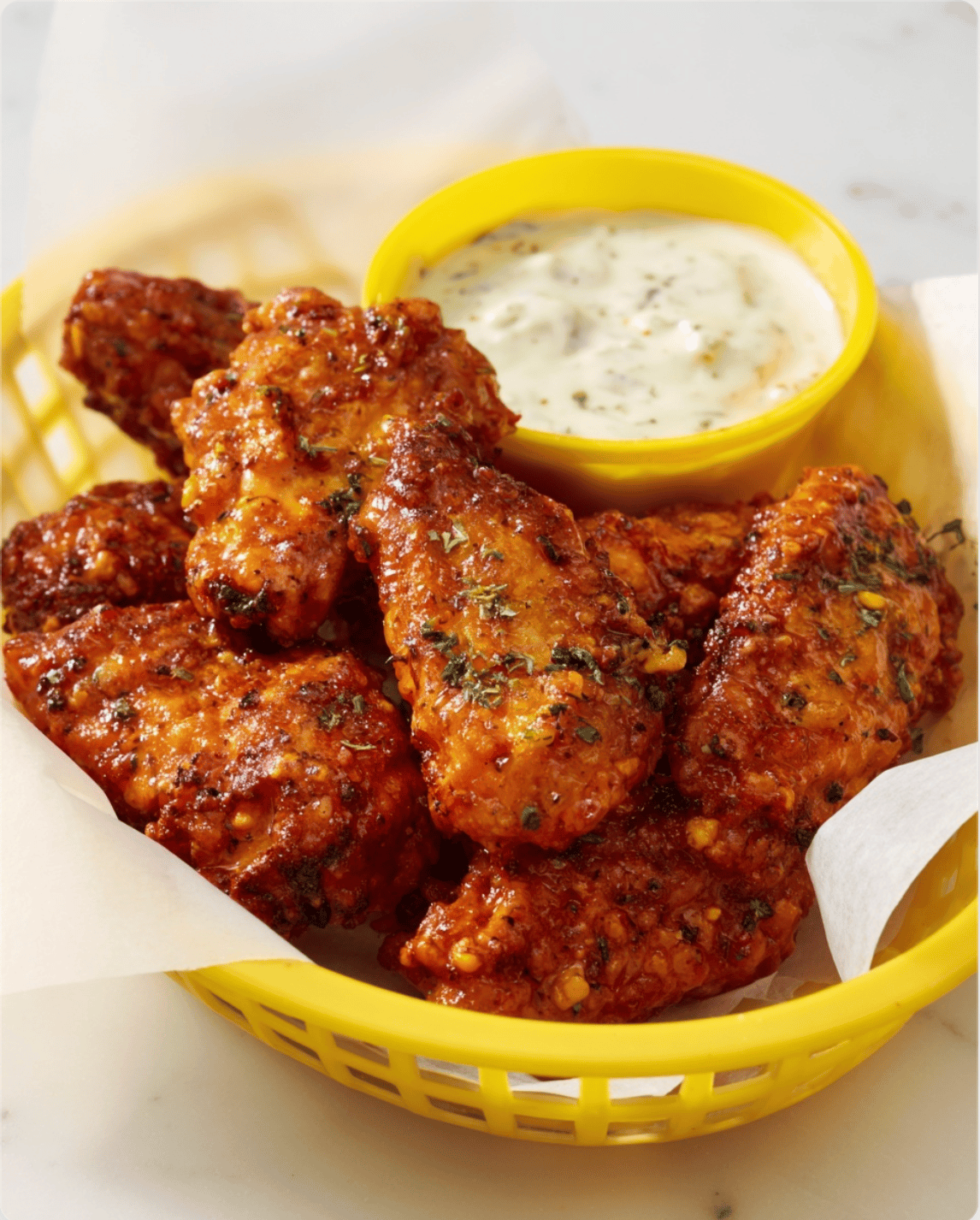 Crispy Buffalo Seitan Wings