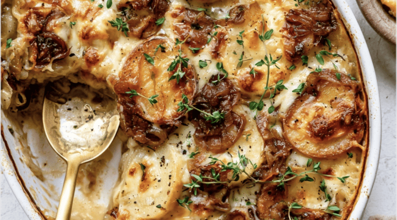 French Onion Potato Bake