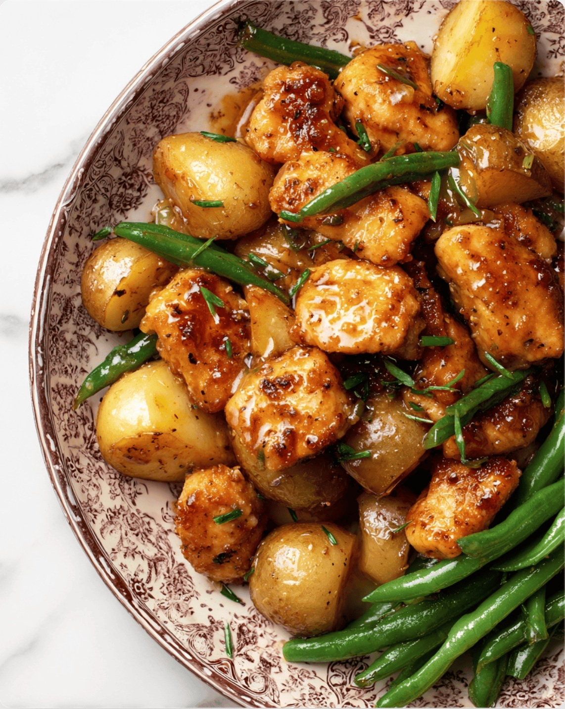 Honey Mustard Chicken Bites with Potatoes Honey Mustard Chicken Bites with Potatoes