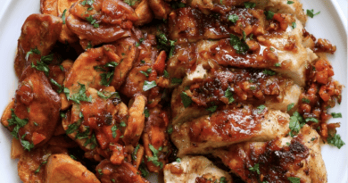 Hot Honey Chicken and Sweet Potato Chips