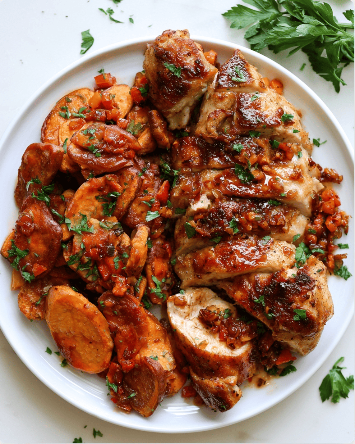 Hot Honey Chicken and Sweet Potato Chips Hot Honey Chicken and Sweet Potato Chips