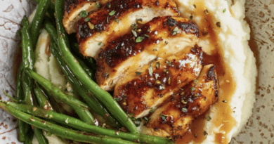 Hot Honey Chicken with Garlic Mash