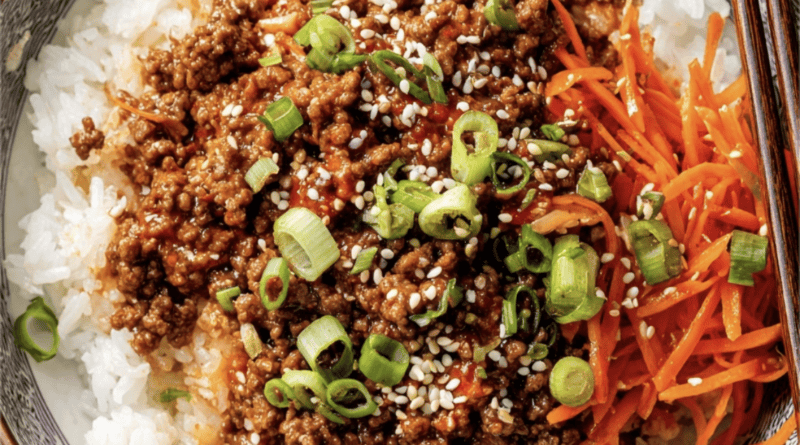Korean Ground Beef Rice Bowl
