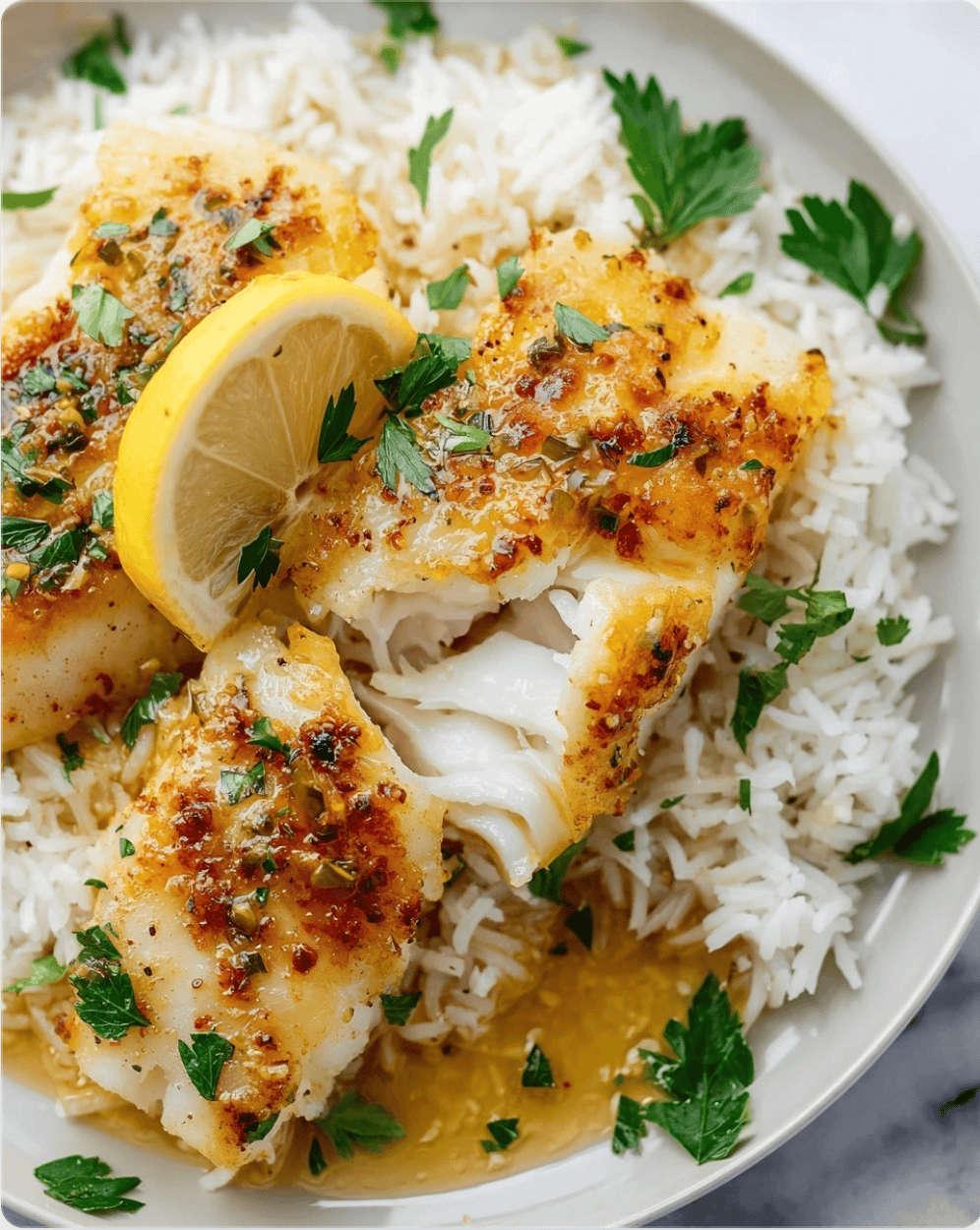 Lemon Butter Pan Seared Cod 1 Lemon Butter Pan-Seared Cod