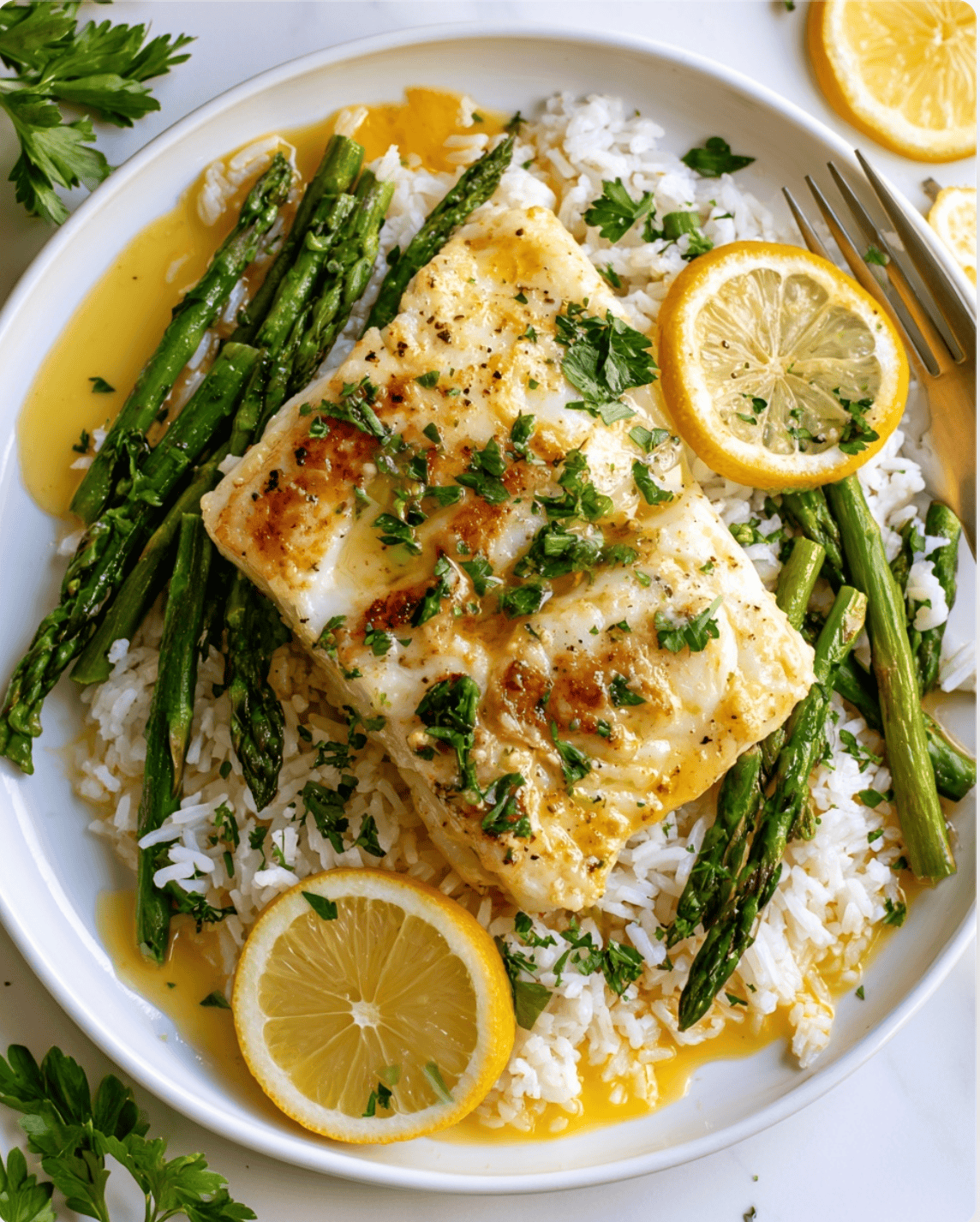 Lemon Butter Cod and Rice 3 Lemon Butter Cod and Rice Lemon Butter Cod and Rice