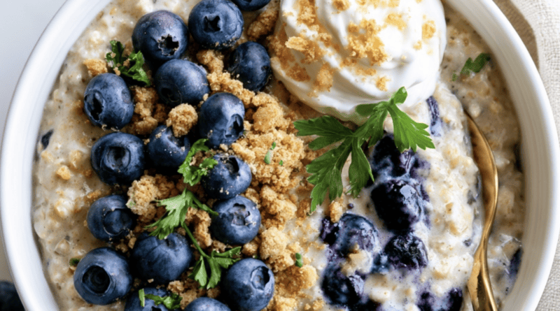 Blueberry Cheesecake Overnight Oats