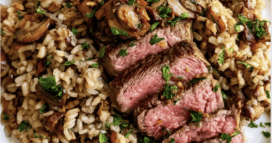 Garlic Butter Steak and Mushroom Rice