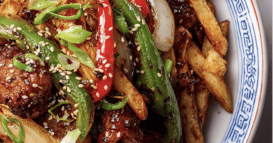 Sticky Chilli Chicken and Chips