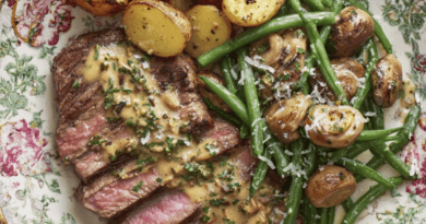 Creamy Pesto Steak with Potatoes