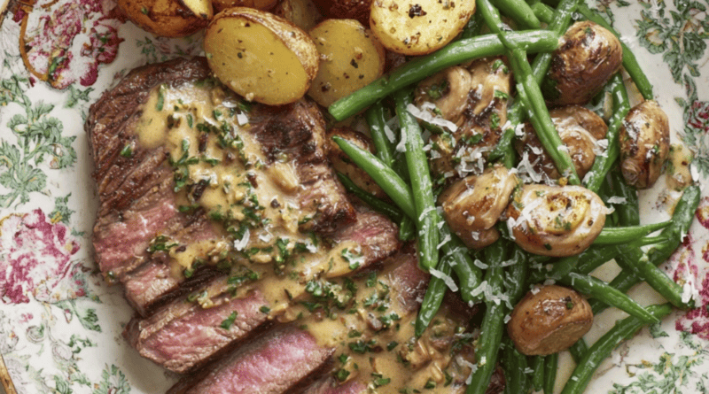 Creamy Pesto Steak with Potatoes