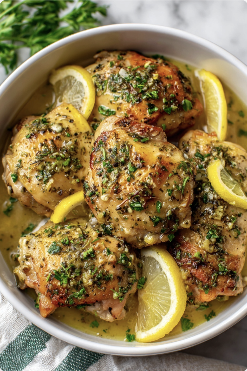 Slow Cooker Lemon Garlic Chicken Thighs2 Slow Cooker Lemon Garlic Chicken Thighs