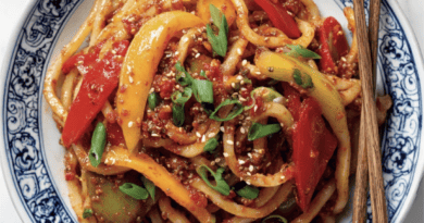 Spicy Gochujang Udon Noodles