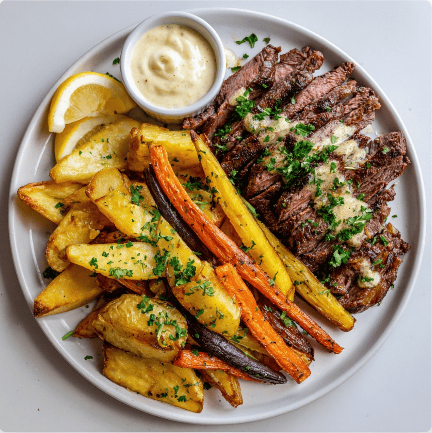 Steak Frites with Roasted Potatoes2 Steak Frites with Roasted Potatoes