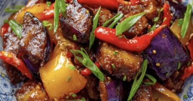 Teriyaki Chilli Eggplant Stir Fry