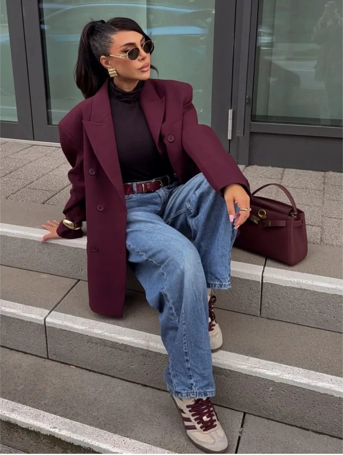 burgudny outfit ideas17 Burgundy Looks