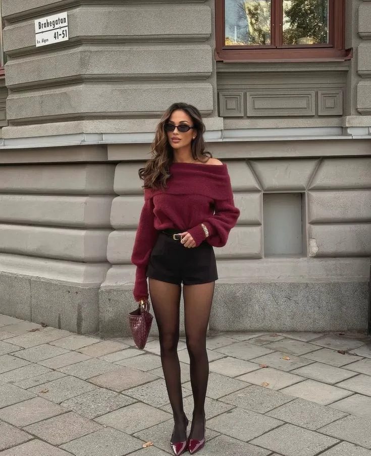 burgudny outfit ideas6 Burgundy Looks