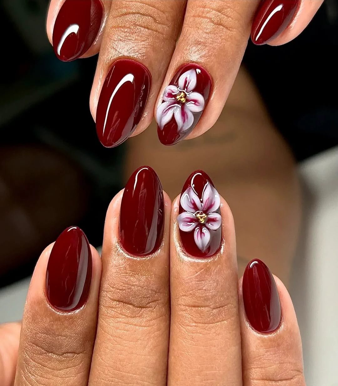 burgundy nail ideas15 Burgundy Nail Ideas