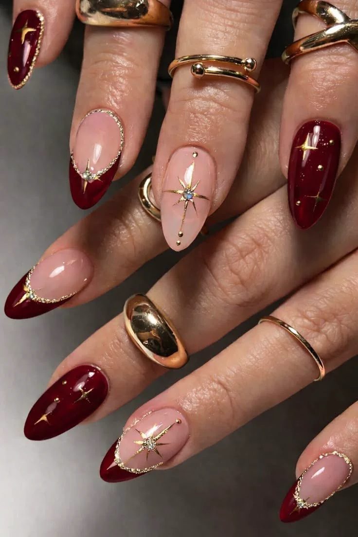 burgundy nail ideas3 Burgundy Nail Ideas