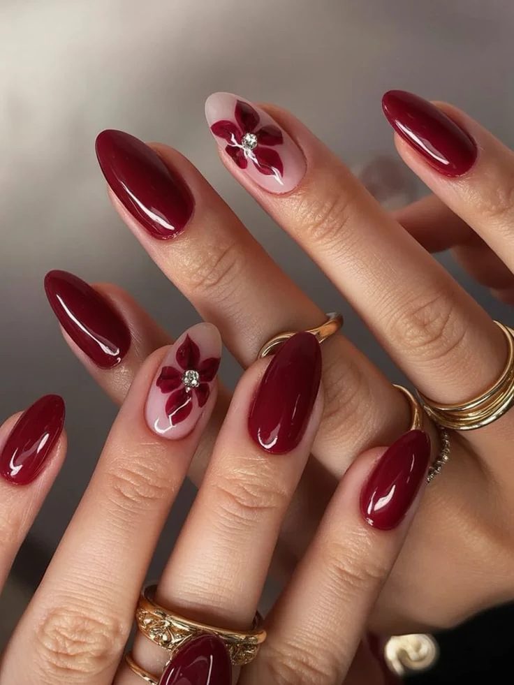 burgundy nail ideas5 Burgundy Nail Ideas