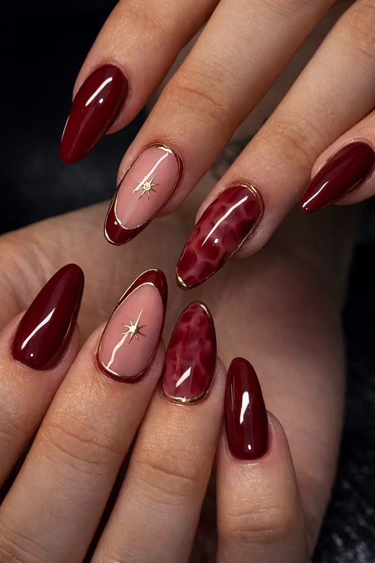 burgundy nail ideas7 Burgundy Nail Ideas